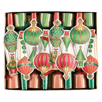 Caspari Christmas In The Air Luxury Cone Crackers-10 Inch/8-